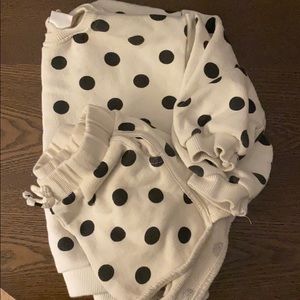 Zara matching sweatshirt and short set